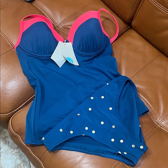 NWT Boden swim Tankini 32DD & bikini bottom Sz 6.D23